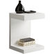 Bachelor 23.5 X 16 inch High Gloss White End Table